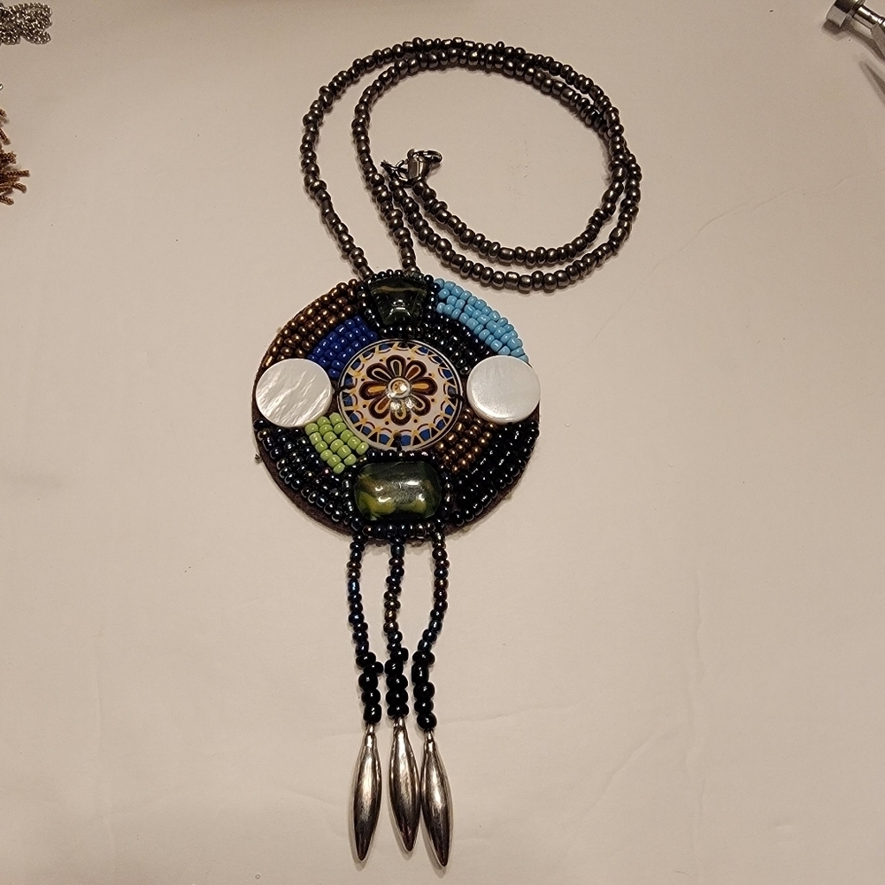 Stephan & Co. Multi Color Braded Aztec Necklace - Picture 5 of 8